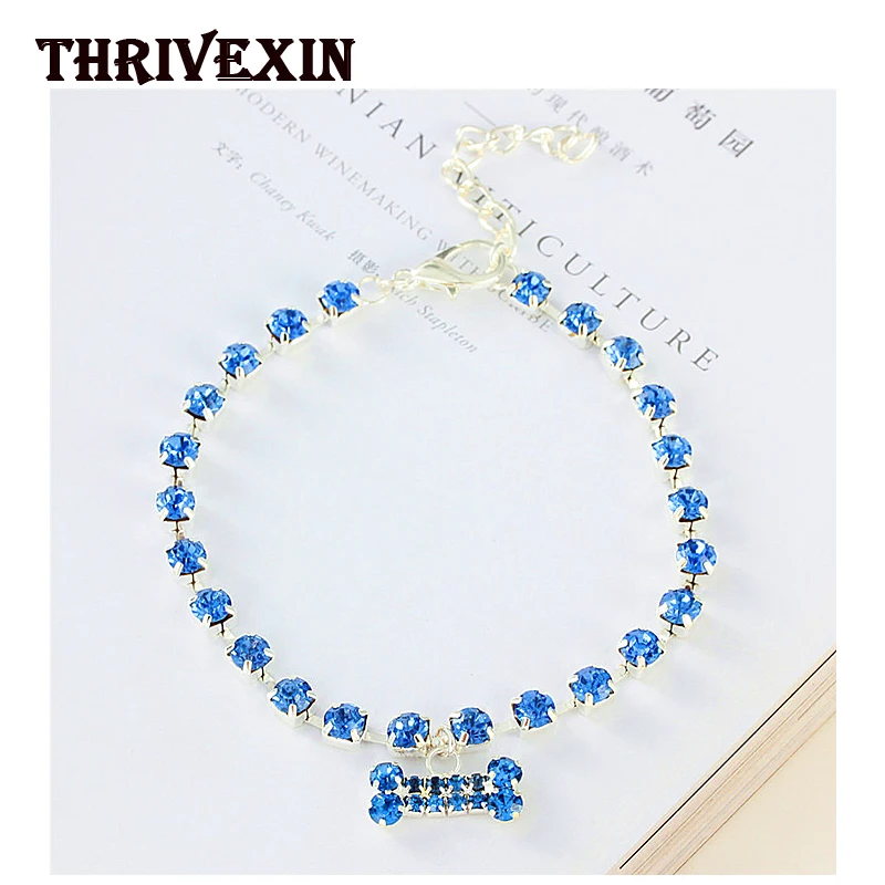 Dog Necklace Collar Rhinestone Crystal Single Row Bone Pendant Cat Puppy Accessories Diamond Dogs Collars Pet Supplies Small
Dog Necklace Collar Rhinestone Crystal Single Row Bone Pendant Cat Puppy Accessories Diamond Dogs Collars Pet Supplies Small