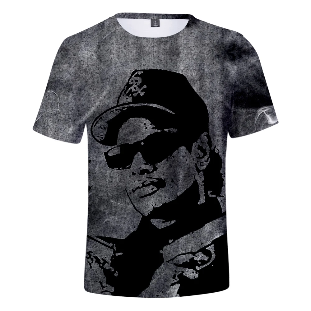 Футболка Eazy E мужская с принтом Gangsta Rap модная тенниска короткими рукавами уличная