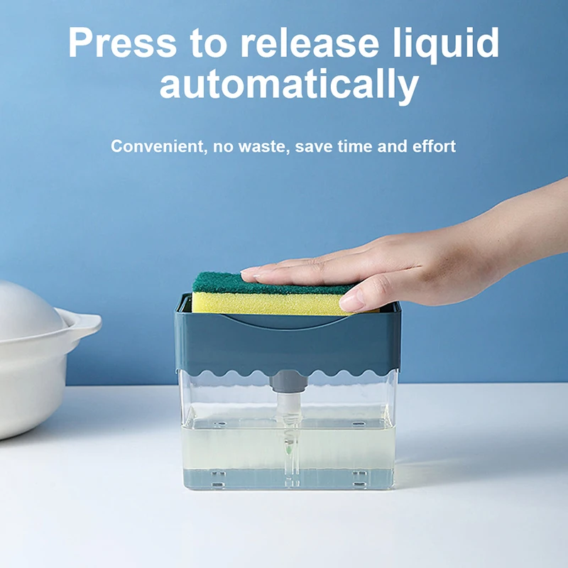 Pump Dispenser With Sponge Holder Cleaning Liquid Dispenser Container Manual Press Soap Organizer Kitchen Cleaner Tool
Pump Dispenser With Sponge Holder Cleaning Liquid Dispenser Container Manual Press Soap Organizer Kitchen Cleaner Tool