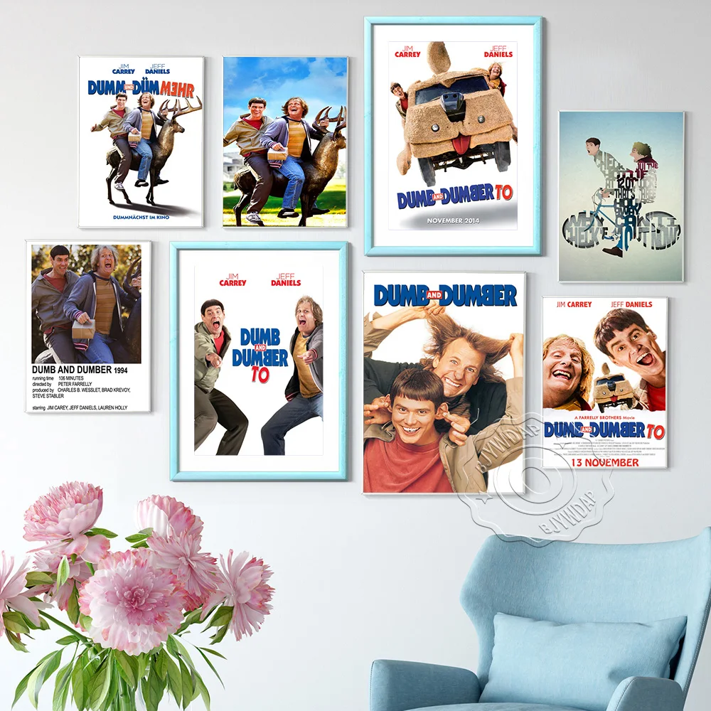 Dumb And Dumber Comedy Movie Poster, Abstract Creative Illustration Wall Stickers, Character Portrait Canvas Painting Home Decor
Dumb And Dumber Comedy Movie Poster, Abstract Creative Illustration Wall Stickers, Character Portrait Canvas Painting Home Decor