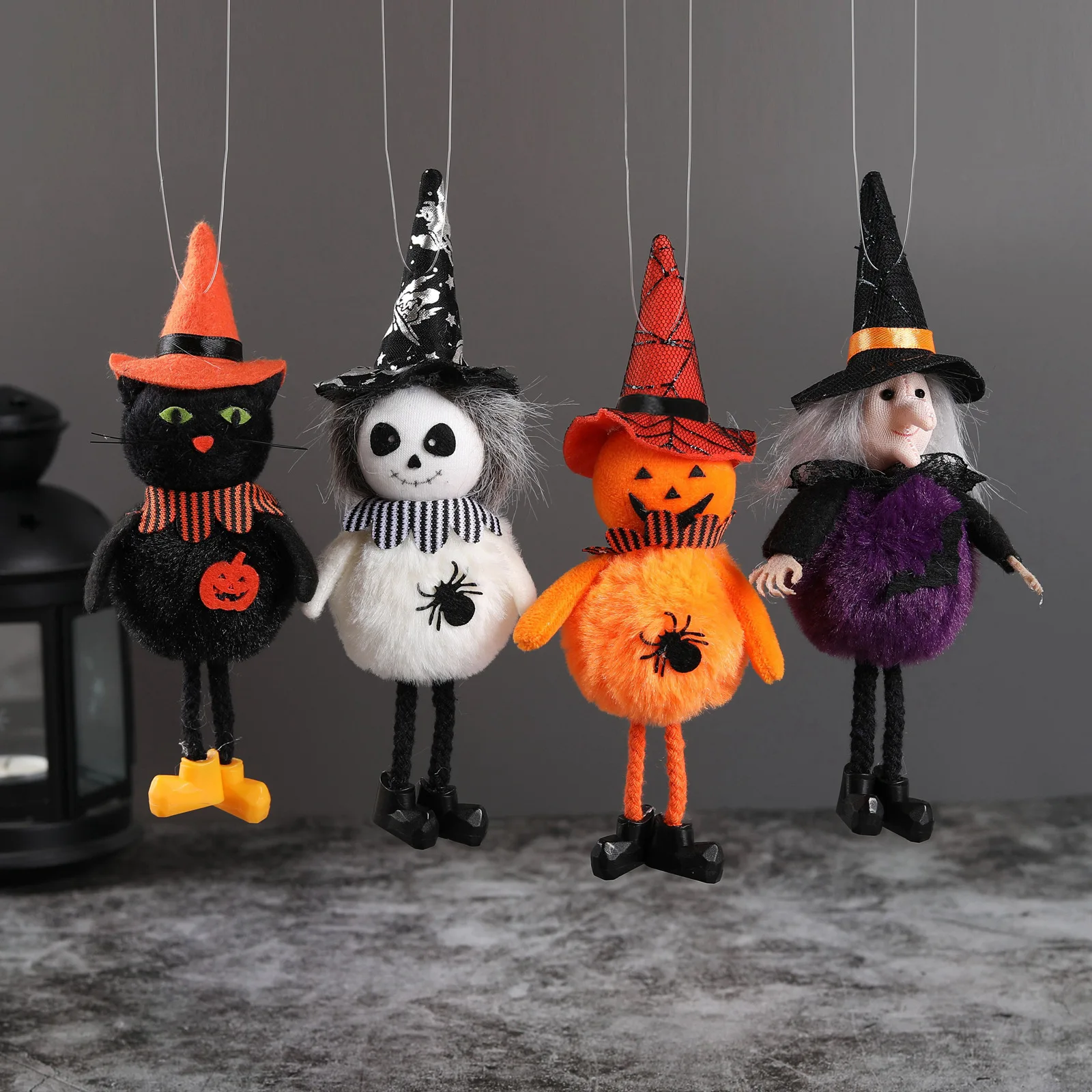 

Halloween Pendant Ghost Festival Bar Pumpkin Witch Ornaments Broom Haunted House Decoration Props KTV Decorations