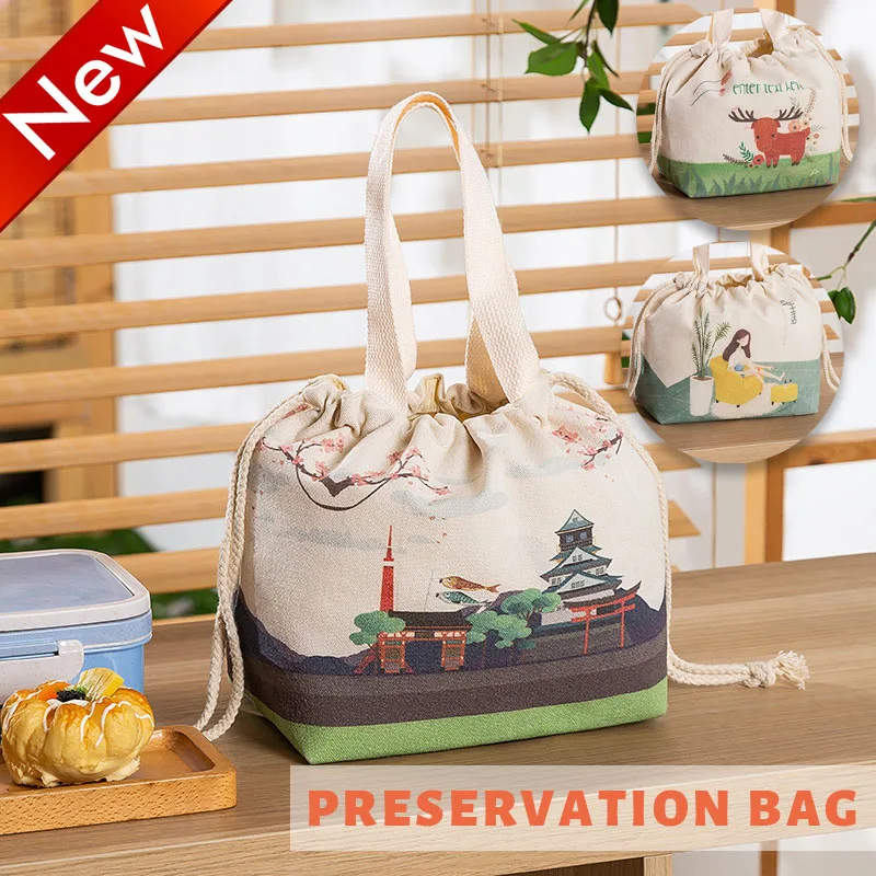 Lunch Food Box Canvas Handbag Aluminum Foil Heat Preservation Fashion Insulated Thermal Food Picnic Lunch Bags Large Capacity
Lunch Food Box Canvas Handbag Aluminum Foil Heat Preservation Fashion Insulated Thermal Food Picnic Lunch Bags Large Capacity
