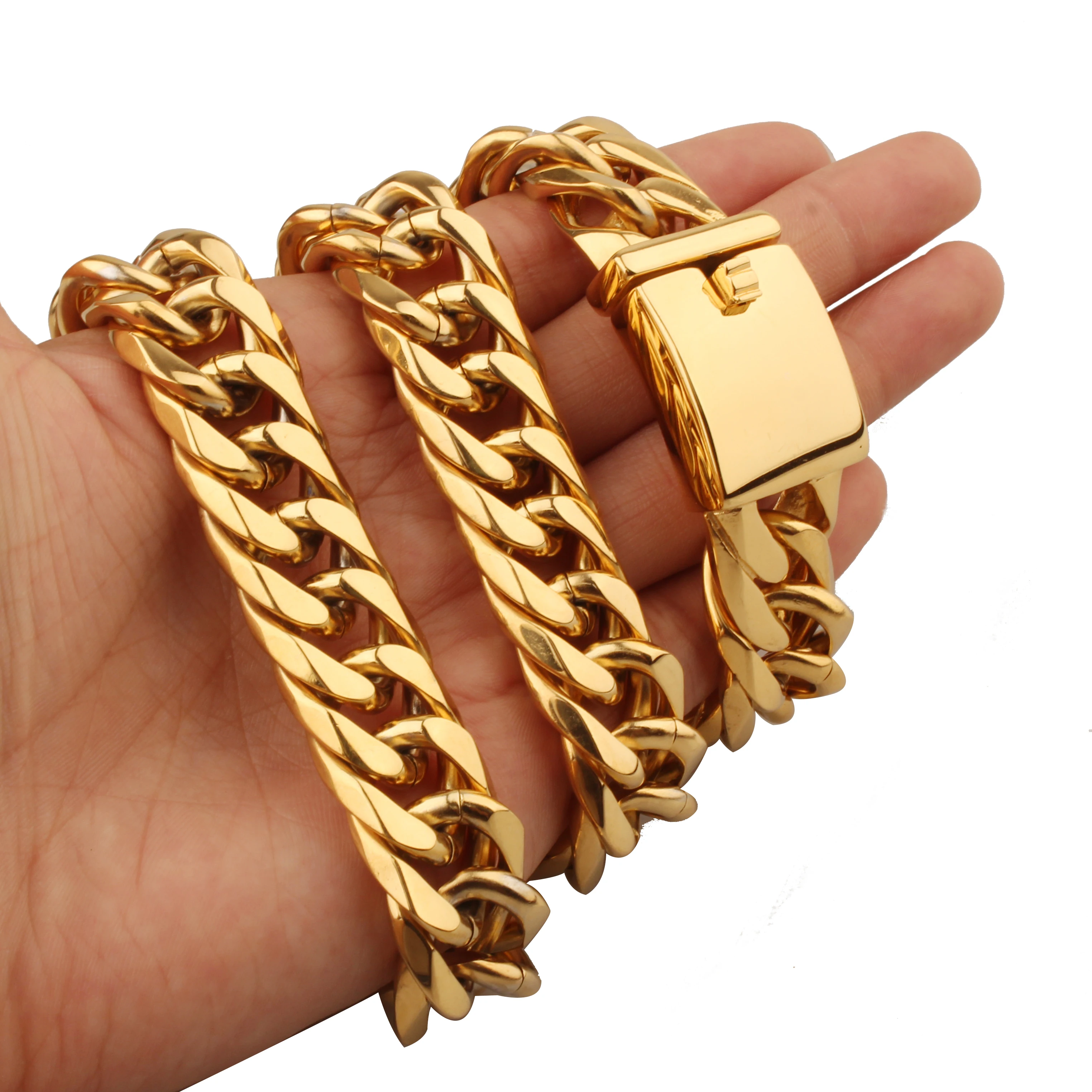 Hot Sale High Quality 16mm Wide New Stainless Steel Silver Color/Gold/Black Cuban Curb Link Chain Men Women Necklace Jewelry
Hot Sale High Quality 16mm Wide New Stainless Steel Silver Color/Gold/Black Cuban Curb Link Chain Men Women Necklace Jewelry