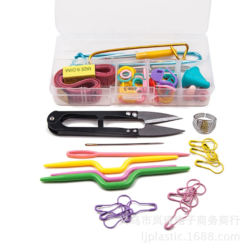 Hot Sale Hand Knitting NeedlesTool Kit Crochet Tools Yarn Marker Buckle Scissors Twist Sewing Needle Set Wholesale
Hot Sale Hand Knitting NeedlesTool Kit Crochet Tools Yarn Marker Buckle Scissors Twist Sewing Needle Set Wholesale