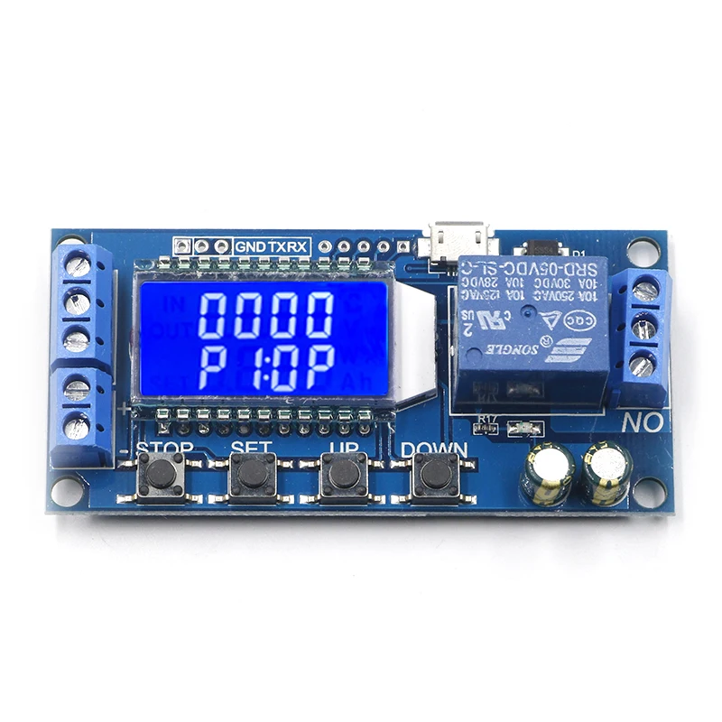 6-30V Micro USB Digital LCD Display Time Delay Relay Module Control Timer Switch Trigger Cycle Module XY-LJ02
6-30V Micro USB Digital LCD Display Time Delay Relay Module Control Timer Switch Trigger Cycle Module XY-LJ02