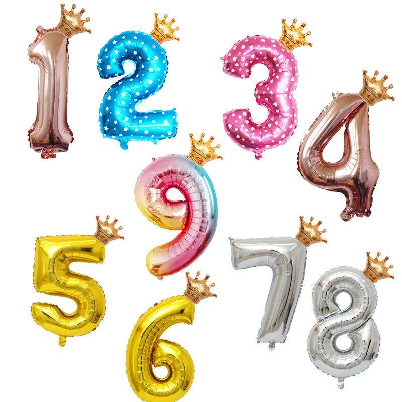 1Set 32inch Rose Gold Silver Number Balloon Crown Foil Balloon Digit Air Inflatable Balls Baby Shower Kids Birthday Party Decor
1Set 32inch Rose Gold Silver Number Balloon Crown Foil Balloon Digit Air Inflatable Balls Baby Shower Kids Birthday Party Decor