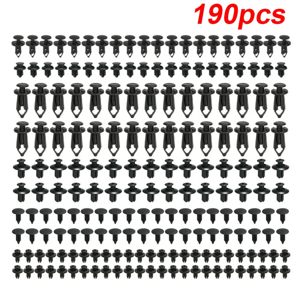 190Pcs 6 Size Car Fastener Clips Plastic Auto Door Panel Fender Liner Bumper Fixing Retainer Rivet Clamp
190Pcs 6 Size Car Fastener Clips Plastic Auto Door Panel Fender Liner Bumper Fixing Retainer Rivet Clamp