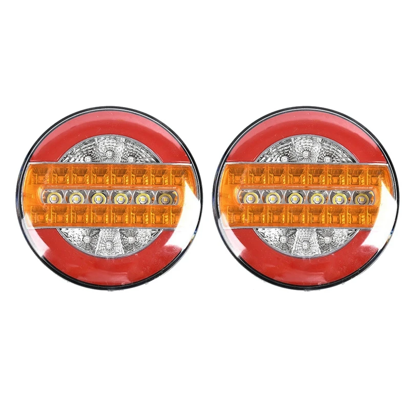 2Pcs 4Inch LED Trailer 24V Truck Tail Light Brake Light Warning Lights Car DRL Flow Turn Signal Lamp Strobe Light
2Pcs 4Inch LED Trailer 24V Truck Tail Light Brake Light Warning Lights Car DRL Flow Turn Signal Lamp Strobe Light