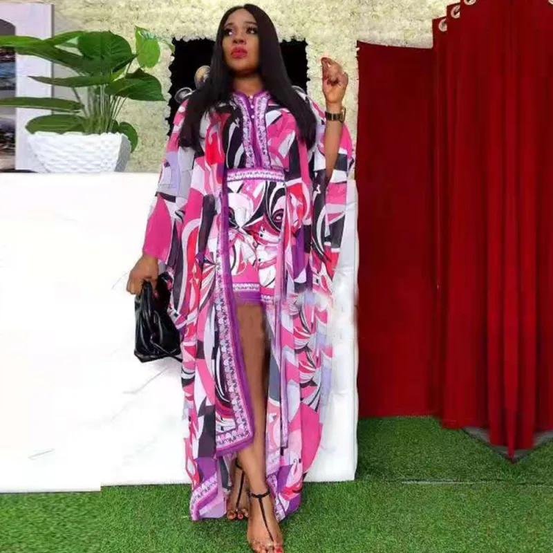 Shorts Two Piece Sets Women Loose Cardigan Batwing Sleeve Long Tops Outfits 2021 Print Sun Protection Beach Bohemian Shorts Suit
Shorts Two Piece Sets Women Loose Cardigan Batwing Sleeve Long Tops Outfits 2021 Print Sun Protection Beach Bohemian Shorts Suit