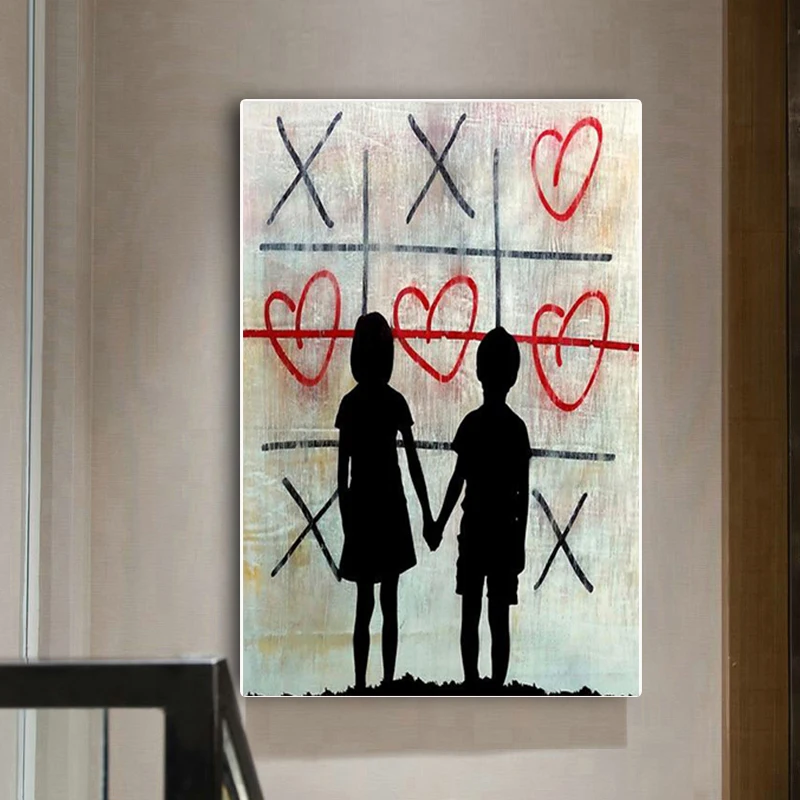 Abstract Graffiti Street Art Canvas Painting Bansky Boy and Girl Love Poster and Print Wall Art Picture for Living Room
Abstract Graffiti Street Art Canvas Painting Bansky Boy and Girl Love Poster and Print Wall Art Picture for Living Room