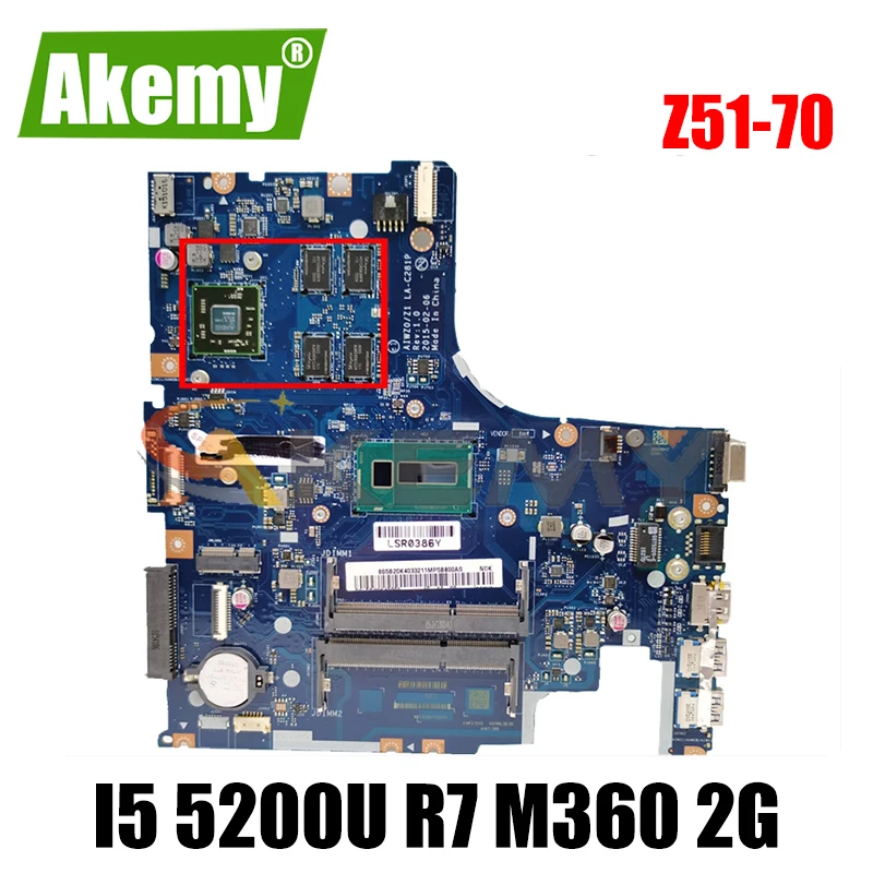 Akemy AIWZ0/Z1 LA-C281P материнская плата для ноутбука Lenovo Z51-70 Материнская плата ноутбука процессор I5 5200U R7 M360 2G DDR3 100% тесты работы
Akemy AIWZ0/Z1 LA-C281P материнская плата для ноутбука Lenovo Z51-70 Материнская плата ноутбука процессор I5 5200U R7 M360 2G DDR3 100% тесты работы