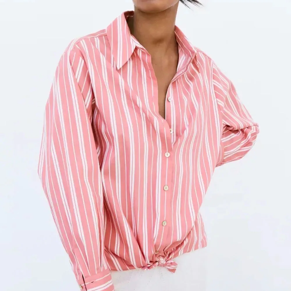 XIKOM 2021 Women Pink Striped Loose Single Breasted Vintage Shirt Female Streetwear Shirt Ladies Casual Chic Top
XIKOM 2021 Women Pink Striped Loose Single Breasted Vintage Shirt Female Streetwear Shirt Ladies Casual Chic Top