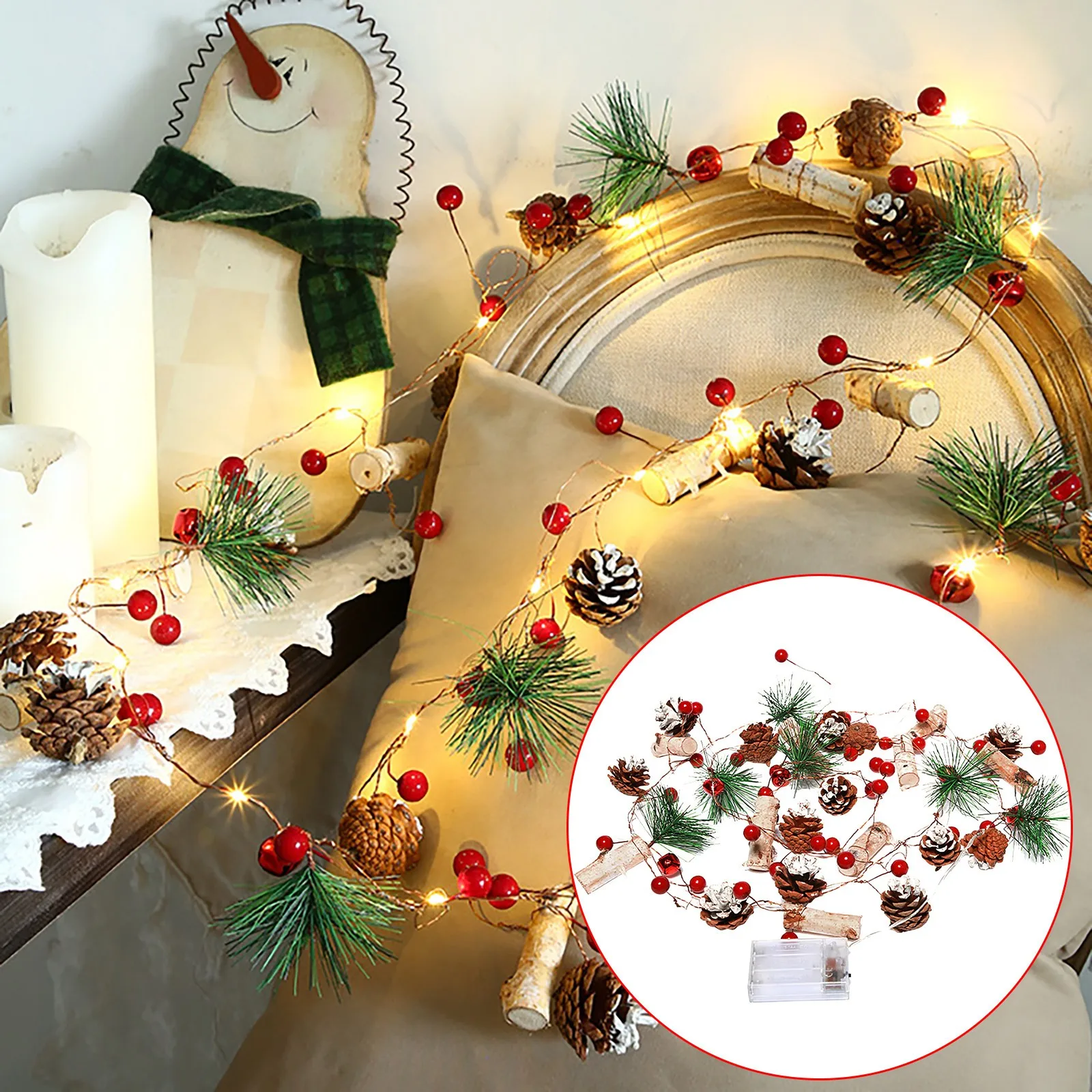 Hot Sale 2m Led Light String Christmas Trees Bell Pine-needle Copper Wire Fairy Lights Ins Bell Garland Decor String Light
Hot Sale 2m Led Light String Christmas Trees Bell Pine-needle Copper Wire Fairy Lights Ins Bell Garland Decor String Light