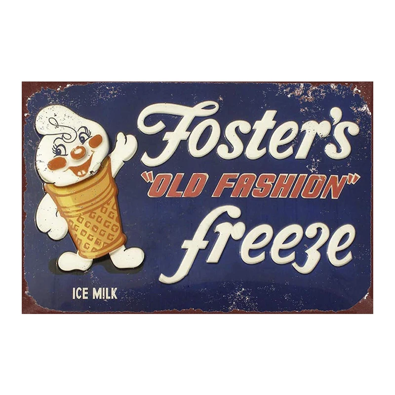 New Ice Milk Tin Sign Fosters Old Fashion Freeze Vintage Look Aluminum Metal Sign Art Plates 8x12 Inches
New Ice Milk Tin Sign Fosters Old Fashion Freeze Vintage Look Aluminum Metal Sign Art Plates 8x12 Inches