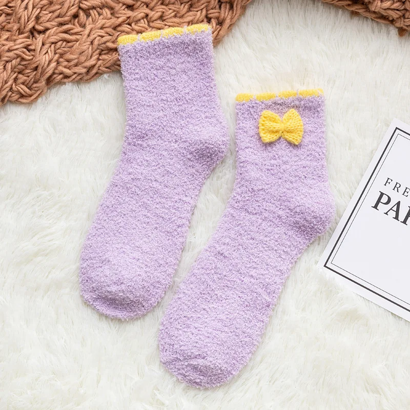 Cute Bow Fuzzy Socks Women Coral Velvet Medium Tube Funny Socks Cotton for Winter and Autumn Keep Warm
Cute Bow Fuzzy Socks Women Coral Velvet Medium Tube Funny Socks Cotton for Winter and Autumn Keep Warm