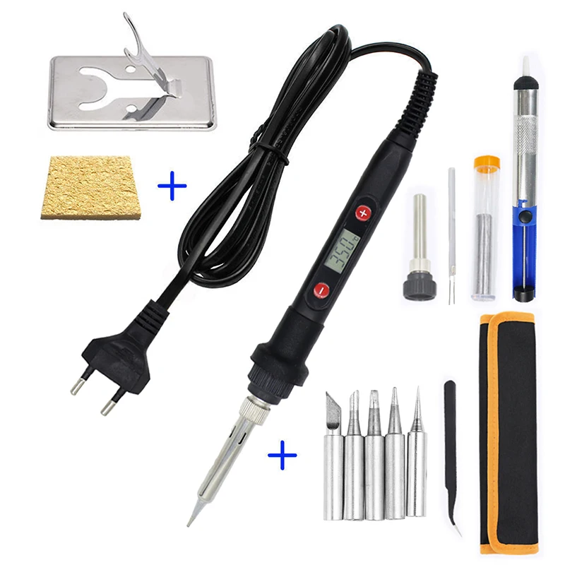 Timostention EU 220V High-Quality LED Smart Digital Display Electric Soldering iron US Welding tin gun device Repair tool set
Timostention EU 220V High-Quality LED Smart Digital Display Electric Soldering iron US Welding tin gun device Repair tool set