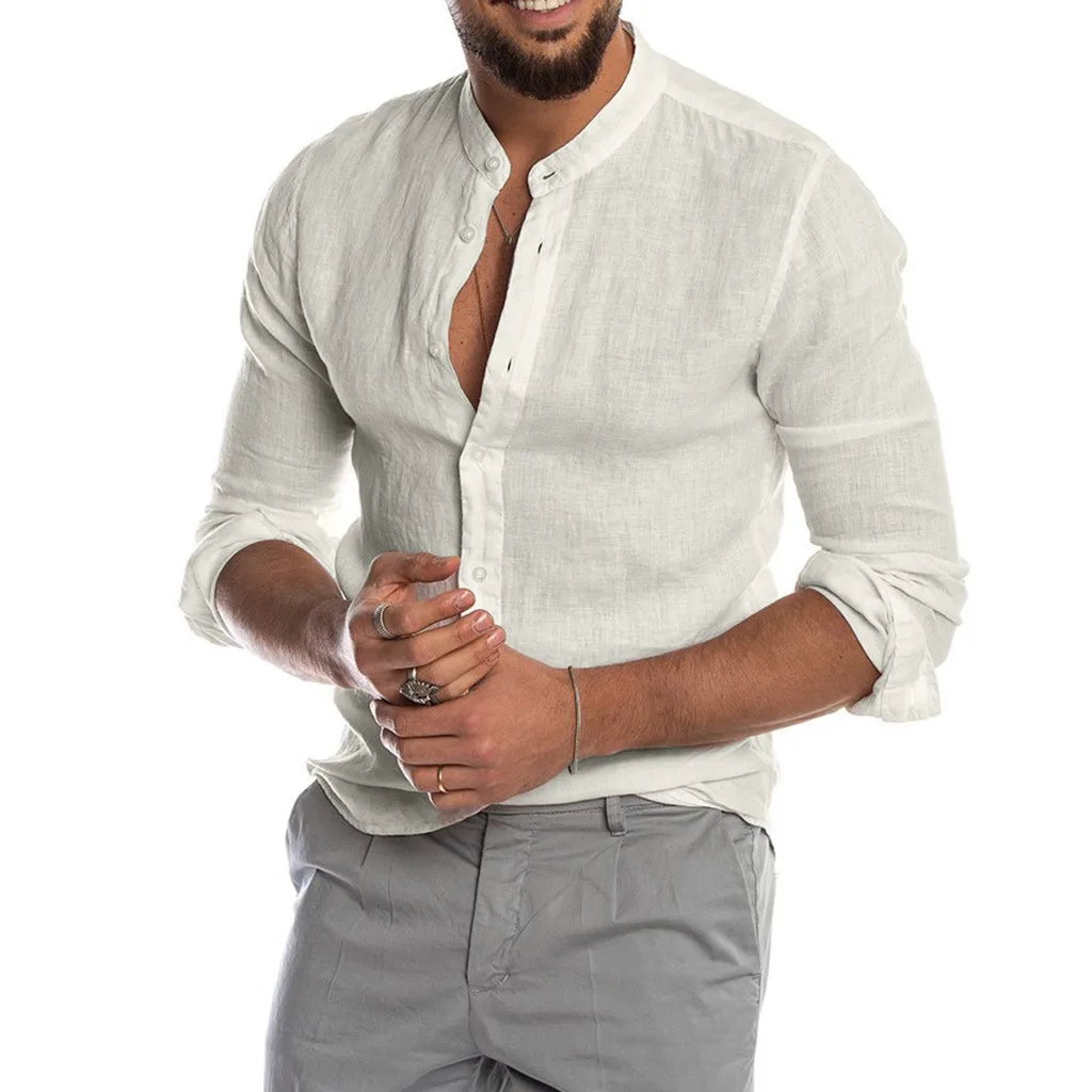 40# Mens T-shirt Half Sleeve Baggy Buttons Summer Solid Comfortable Pure Cotton And Linen Casual Loose Holiday T Shirt Tee Tops
40# Mens T-shirt Half Sleeve Baggy Buttons Summer Solid Comfortable Pure Cotton And Linen Casual Loose Holiday T Shirt Tee Tops
