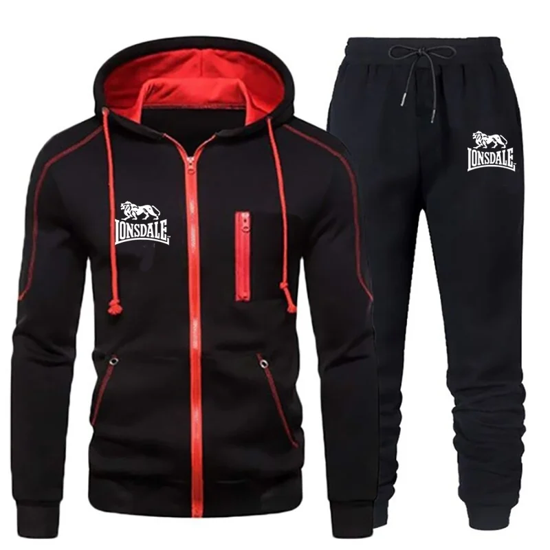 Tracksuit Set Men 2 Pieces Set Sweatshirt + Sweatpants Sportswear Zipper Hoodies Casual Mens Clothing
Tracksuit Set Men 2 Pieces Set Sweatshirt + Sweatpants Sportswear Zipper Hoodies Casual Mens Clothing