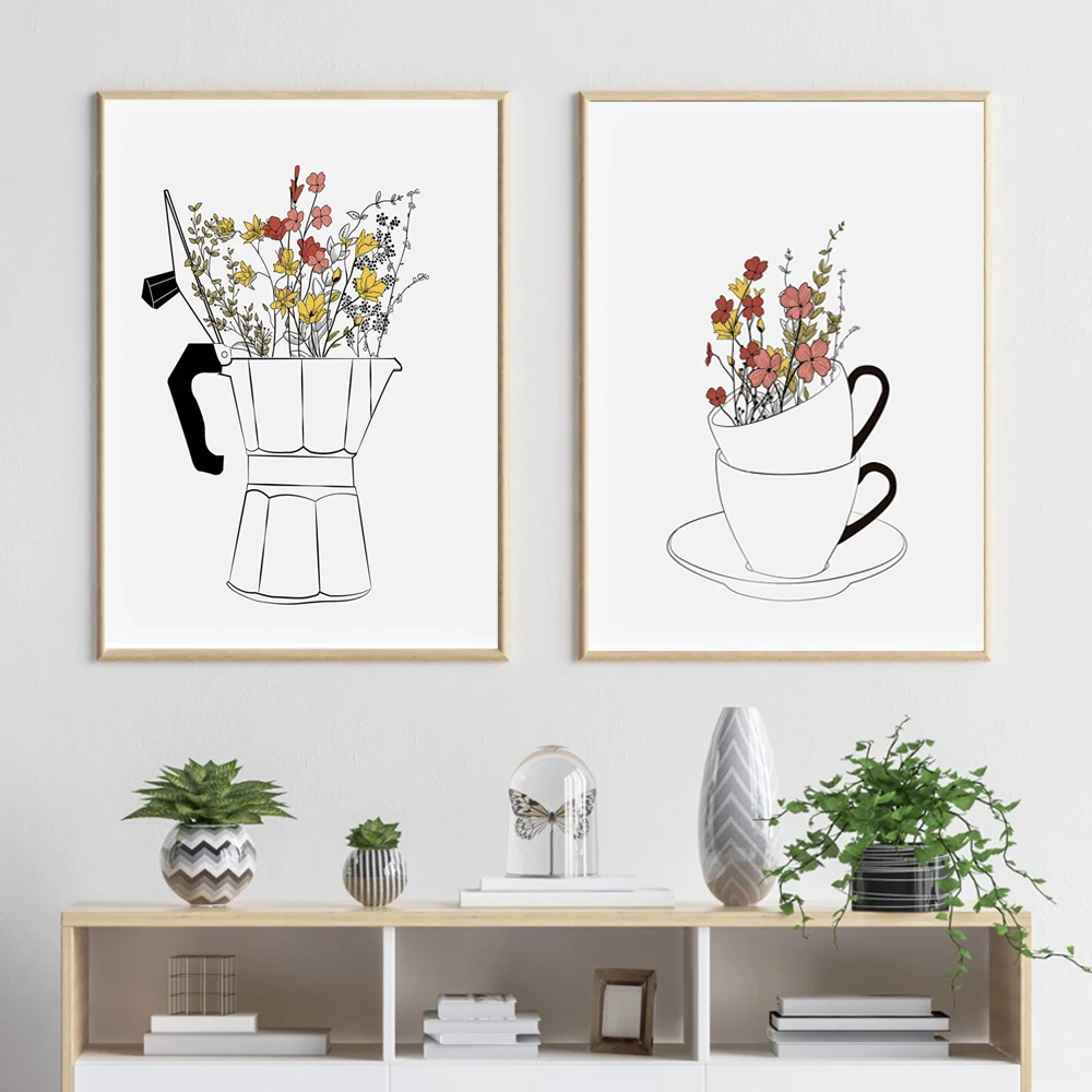 Coffee Lover Art Print Kitchen Poster Canvas Painting Modern Minimalist Flower Cafe Shop Wall Art Picture Home Decoration
Coffee Lover Art Print Kitchen Poster Canvas Painting Modern Minimalist Flower Cafe Shop Wall Art Picture Home Decoration