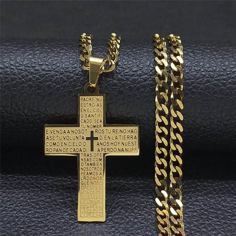 2021 Stainless Steel Christian Bible Cross Necklaces Chain for Women Gold Color Necklaces & Pendants Jewelry joyas NXS05
2021 Stainless Steel Christian Bible Cross Necklaces Chain for Women Gold Color Necklaces & Pendants Jewelry joyas NXS05