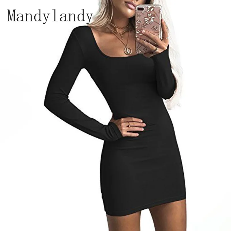 Летнее модное платье Mandylandy с длинным рукавом и высокой талией, однотонное платье с квадратным вырезом, женское сексуальное облегающее плис... 
Летнее модное платье Mandylandy с длинным рукавом и высокой талией, однотонное платье с квадратным вырезом, женское сексуальное облегающее плис...