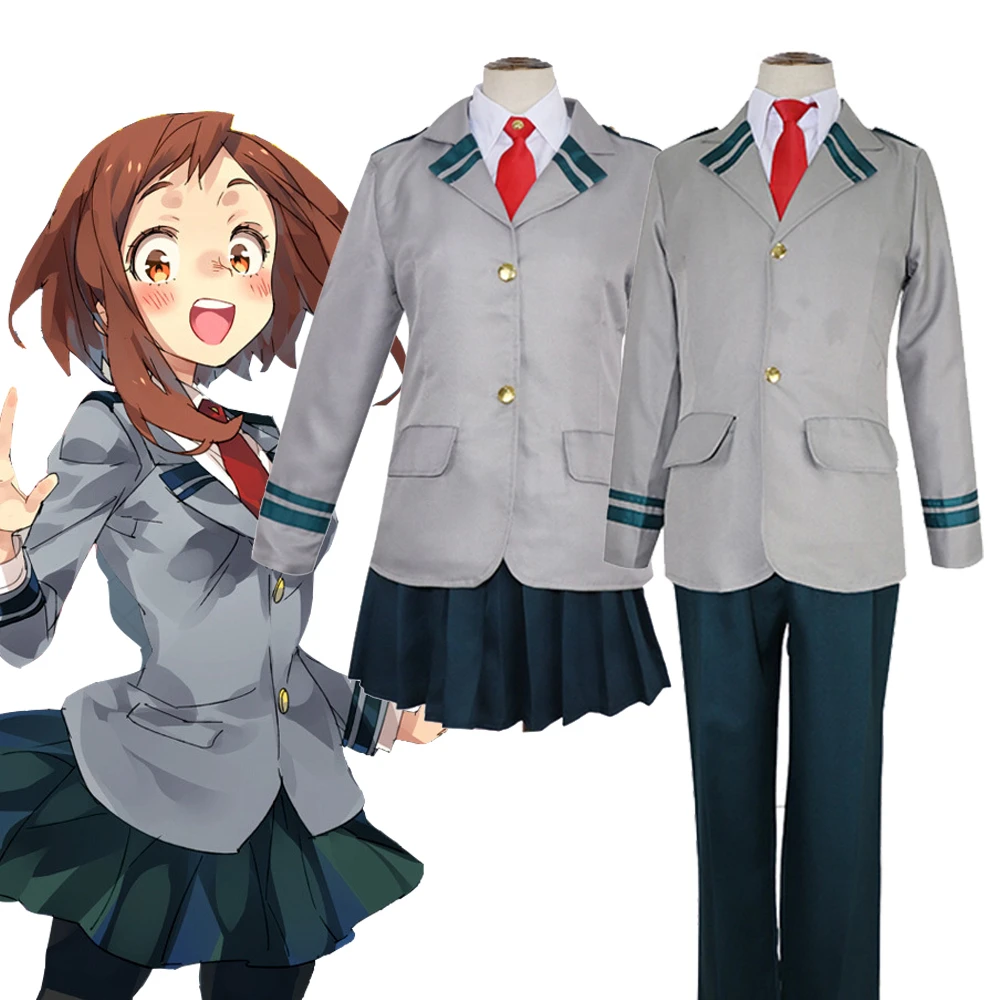 Мой герой Academia OCHACO URARAKA карнавальный костюм Boku No Hero YAOYOROZU MOMO Bakugou Katsuki полный