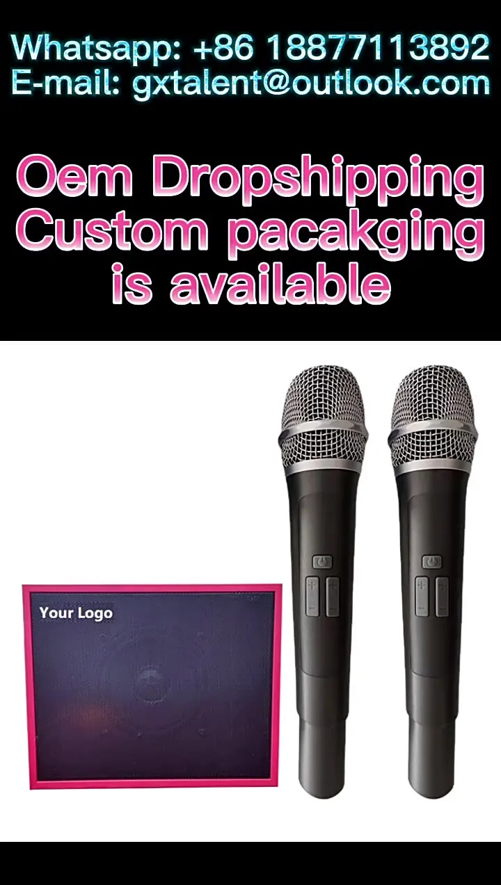 Shenzhen Mini Music Equipment Rechargeable Speakers BT Wireless Microphone Karaoke Player
Shenzhen Mini Music Equipment Rechargeable Speakers BT Wireless Microphone Karaoke Player