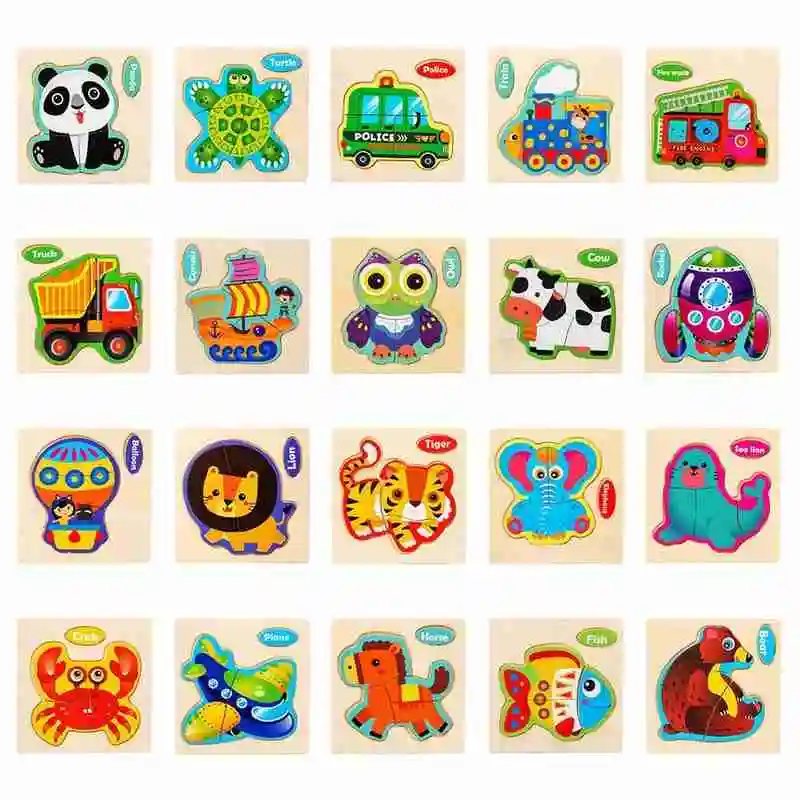 Three-Dimensional Jigsaw Puzzle 3D Animal Car Wooden Puzzles for Children Early Education Toys
Three-Dimensional Jigsaw Puzzle 3D Animal Car Wooden Puzzles for Children Early Education Toys