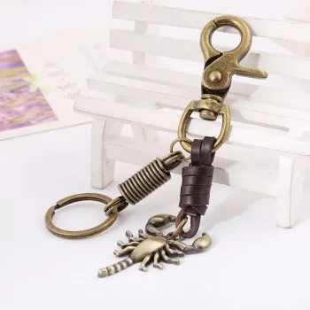 Men's Retro Leather Keychain Alloy Mouth Scorpion Pendant Girls Backpack Pendant Keychain Charms Key Chain Accessories
Men's Retro Leather Keychain Alloy Mouth Scorpion Pendant Girls Backpack Pendant Keychain Charms Key Chain Accessories