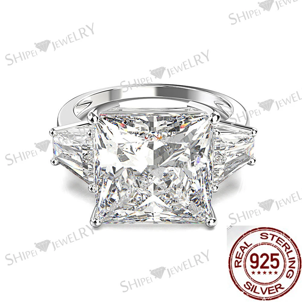 Princess cut 6ct Moissanite Diamond Ring 100% Original 925 sterling silver Engagement Wedding band Rings for Women Jewelry
Princess cut 6ct Moissanite Diamond Ring 100% Original 925 sterling silver Engagement Wedding band Rings for Women Jewelry
