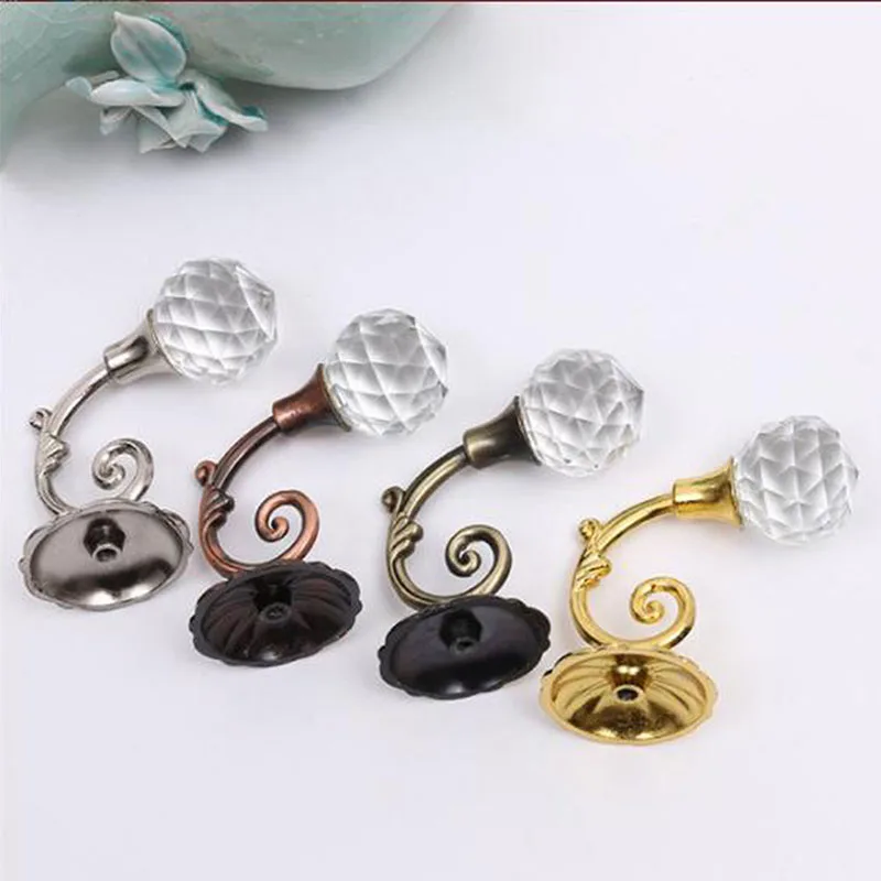2pcs Large Metal Crystal Glass Curtain Holdback Wall Tie Back Hooks Hanger Holder Curtain Rods Accessoires
2pcs Large Metal Crystal Glass Curtain Holdback Wall Tie Back Hooks Hanger Holder Curtain Rods Accessoires