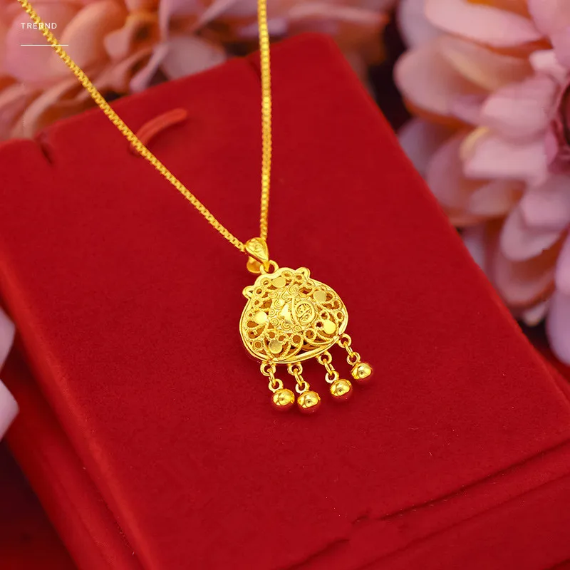 Tassel Purse 18K Gold Pendant Necklace for Women Box Chain Clavicle for Girlfriend Birthday Gifts Fine Jewelry Female 
Tassel Purse 18K Gold Pendant Necklace for Women Box Chain Clavicle for Girlfriend Birthday Gifts Fine Jewelry Female