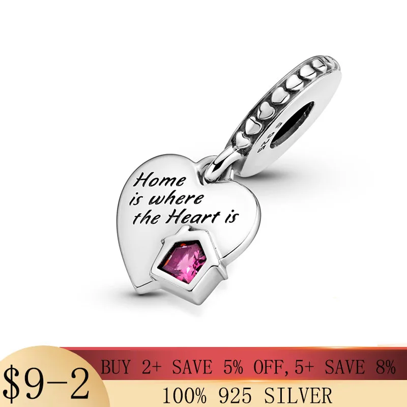 New 2021 925 Sterling Silver Love My Home Heart Dangle Charm Beads fit Original Pandora Bracelet Necklace 925 Silver Jewelry
New 2021 925 Sterling Silver Love My Home Heart Dangle Charm Beads fit Original Pandora Bracelet Necklace 925 Silver Jewelry