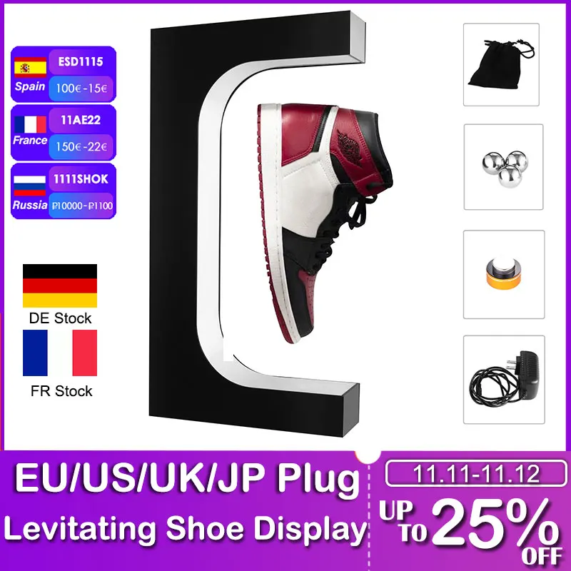 360 Degree Magnetic Levitation Floating Shoe Rotation LED Display Stand Sneaker House Home Shop Shoe Display Stand
360 Degree Magnetic Levitation Floating Shoe Rotation LED Display Stand Sneaker House Home Shop Shoe Display Stand