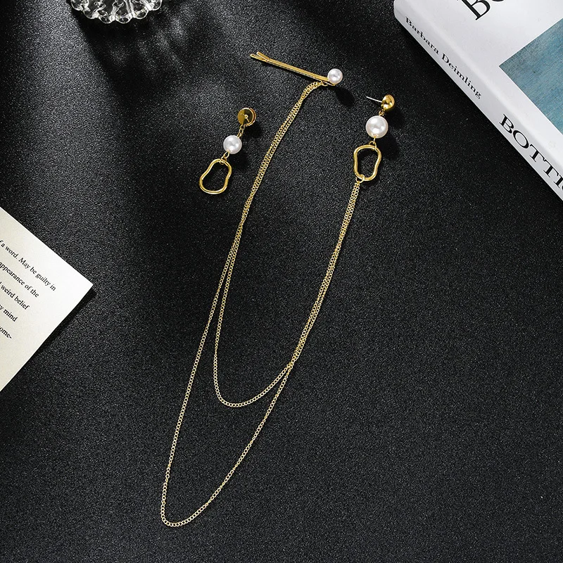 Earrings Fashion Jewelry Hairpin One-piece Long Tassel Simulation Pearl Earrings Side Clip Earrings For Women hair accessories
Earrings Fashion Jewelry Hairpin One-piece Long Tassel Simulation Pearl Earrings Side Clip Earrings For Women hair accessories