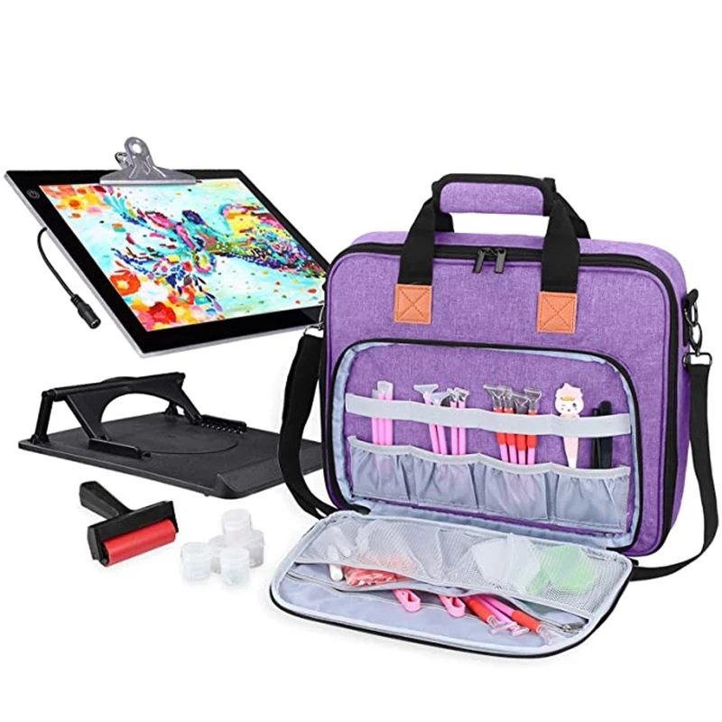 New 5D DIY diamond painting tool bag, A4 lamp pad, light board and diamond painting accessories handbag, multi-function handbags
New 5D DIY diamond painting tool bag, A4 lamp pad, light board and diamond painting accessories handbag, multi-function handbags