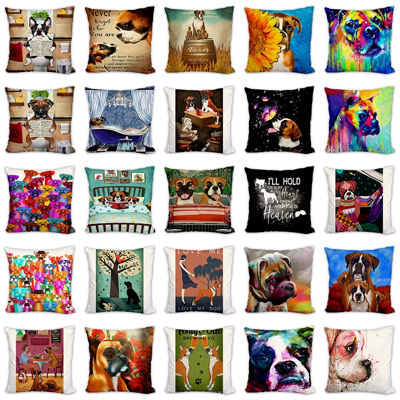 Boxer Bulldog Pillow Case for Home Sofa Car Soft Plush Decor Cute Pet Animal Dog Cushion Cover Printed Pillowcase 45x45cm
Boxer Bulldog Pillow Case for Home Sofa Car Soft Plush Decor Cute Pet Animal Dog Cushion Cover Printed Pillowcase 45x45cm