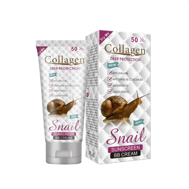 50ML Disaar Collagen Snail Sunscreen Face Body Skin Care SPF50++ UVA UVB Sun Protection Cream Oil-Control Moisturizing Screen
50ML Disaar Collagen Snail Sunscreen Face Body Skin Care SPF50++ UVA UVB Sun Protection Cream Oil-Control Moisturizing Screen
