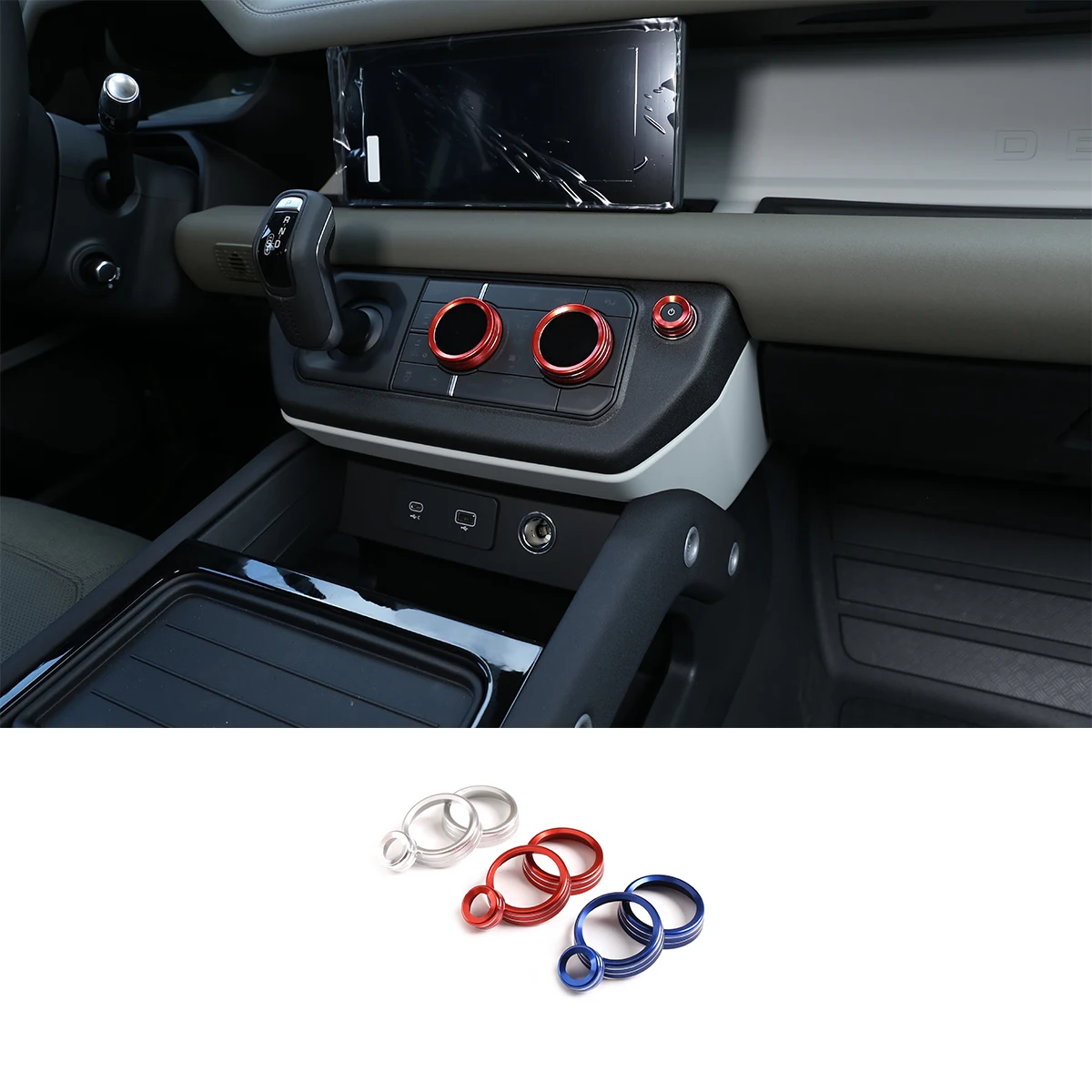For Land Rover Defender 110 130 20-21 Car Styling Aluminum Alloy Back Row Air Conditioning Knobs Trim Cover Ring Car Accessories
For Land Rover Defender 110 130 20-21 Car Styling Aluminum Alloy Back Row Air Conditioning Knobs Trim Cover Ring Car Accessories