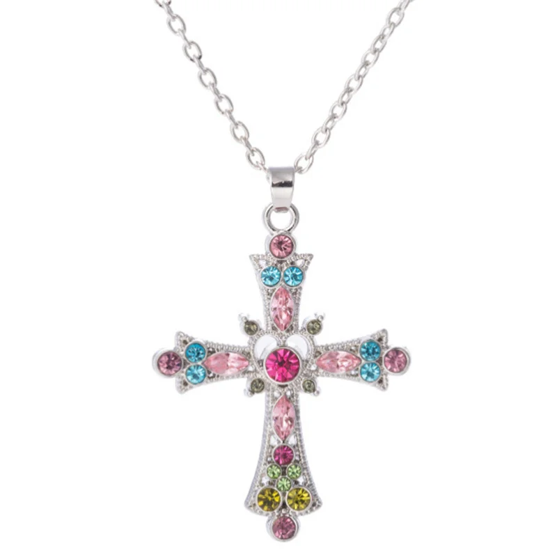 Bohemian Style Crystal Diamond Color Cross Pendant Girl Clavicle Necklace European and American Festival Ornaments Wholesale
Bohemian Style Crystal Diamond Color Cross Pendant Girl Clavicle Necklace European and American Festival Ornaments Wholesale