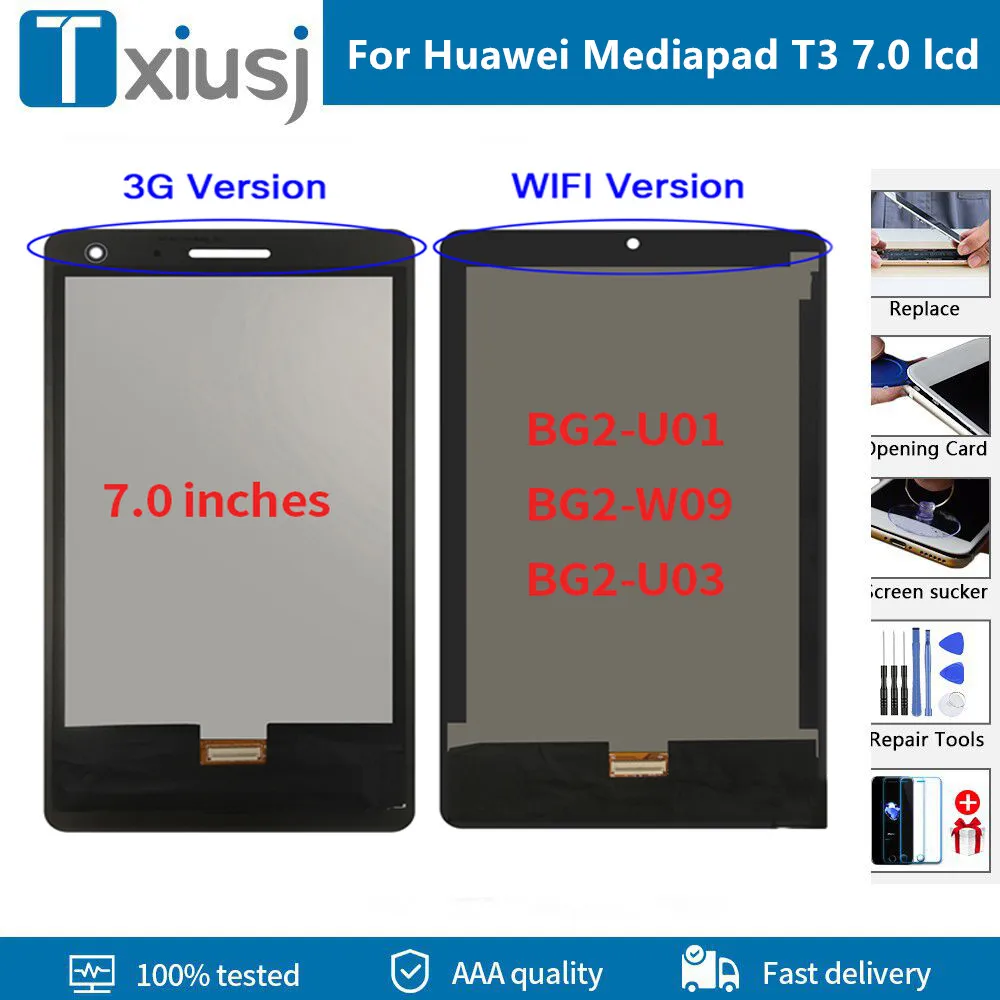 

For Huawei Mediapad T3 7.0 BG2-W09 BG2-U01 BG2-U03 LCD Display Touch Screen Digitizer assembly For Huawei T3 7 3G/Wifi LCD