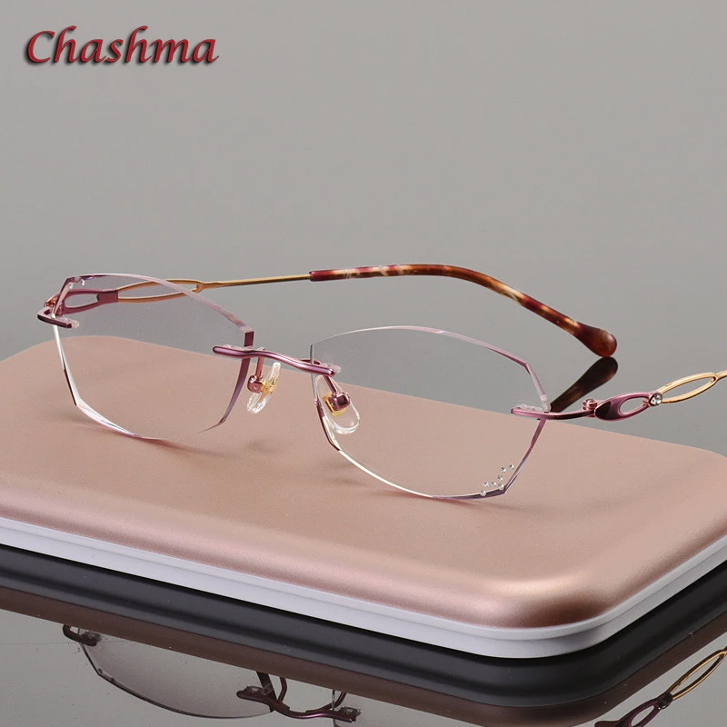 Оправа женская из титанового серого стекла, без оправы, легкая оправа, градиентные стеклянные очки по рецепту, окончание учебного класса 
Оправа женская из титанового серого стекла, без оправы, легкая оправа, градиентные стеклянные очки по рецепту, окончание учебного класса