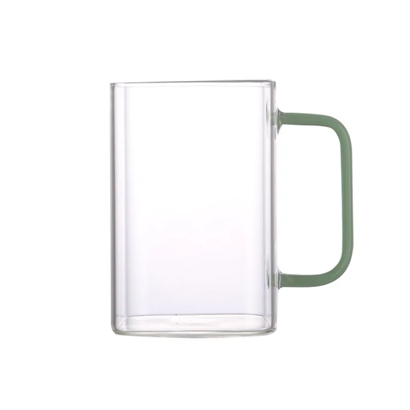 Glass square green teacup Heat-resistant household transparent water cup No lid single layer tea cup with high boron silicon
Glass square green teacup Heat-resistant household transparent water cup No lid single layer tea cup with high boron silicon