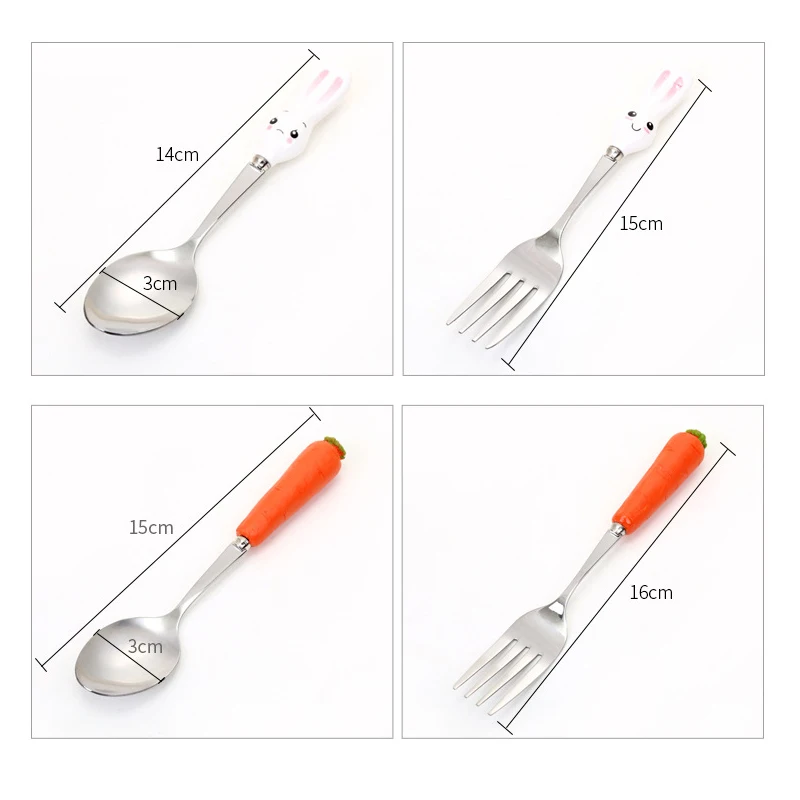 NEW 1PC Cute Cartoon Spoon Fork Knief Stainless Steel Creative Carrot Rabbit Shape Kids Baby Small Dinner Set Spoon Fork Knief
NEW 1PC Cute Cartoon Spoon Fork Knief Stainless Steel Creative Carrot Rabbit Shape Kids Baby Small Dinner Set Spoon Fork Knief
