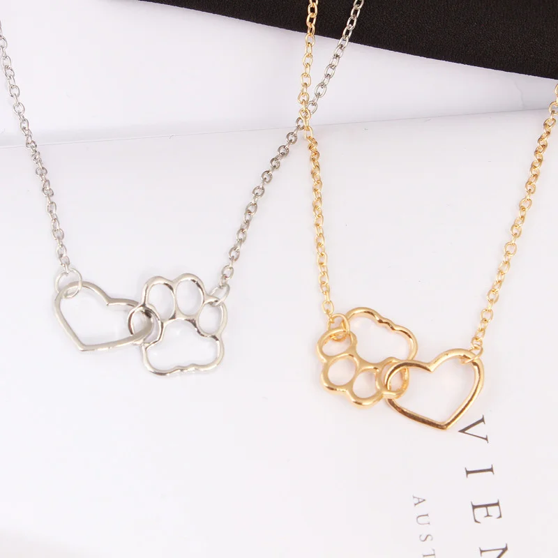 Hollow Pet Paw Footprint Necklaces Cute Animal Dog Cat Love Heart Pendant Necklace For Women Girls Jewelry Necklace
Hollow Pet Paw Footprint Necklaces Cute Animal Dog Cat Love Heart Pendant Necklace For Women Girls Jewelry Necklace