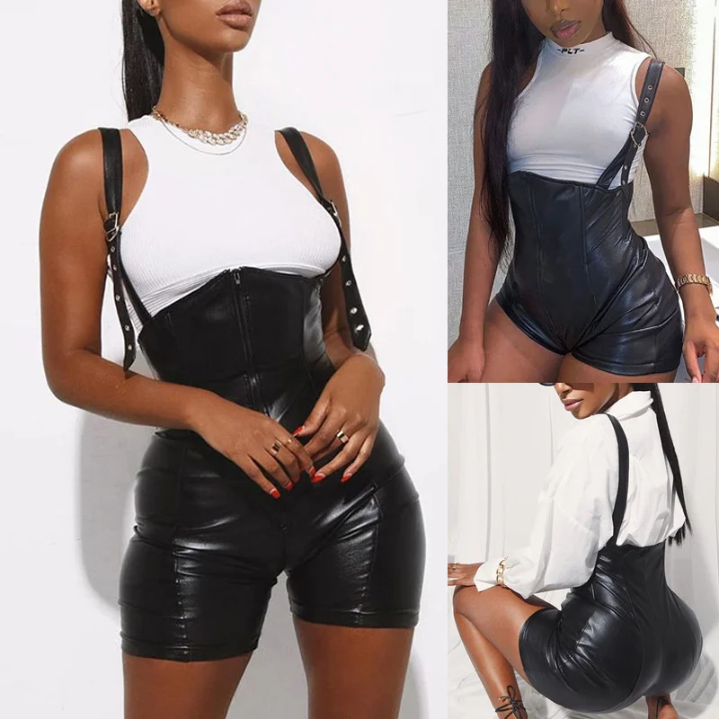 Zoctuo Jumpsuit Overall For Women Womens Jumpsuits Bodysuits Black Short Straps New Pu Leather Clothes Sexy Outfits For Woman
Zoctuo Jumpsuit Overall For Women Womens Jumpsuits Bodysuits Black Short Straps New Pu Leather Clothes Sexy Outfits For Woman