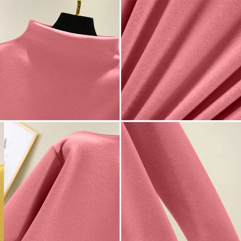 Solid Color Long Sleeve Women T-shirts Half-Collar Basic Minimalist T shirt Casual Spring Autumn Fashionable Women's Clothing
Solid Color Long Sleeve Women T-shirts Half-Collar Basic Minimalist T shirt Casual Spring Autumn Fashionable Women's Clothing