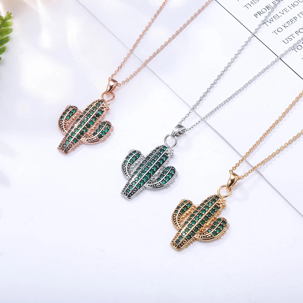 CZ Zircon Jewellery Cactus Pendant Necklace for Women Accessories Gold Slivery Short Chain 2021 Hot Sale Luxury Necklaces Gift
CZ Zircon Jewellery Cactus Pendant Necklace for Women Accessories Gold Slivery Short Chain 2021 Hot Sale Luxury Necklaces Gift