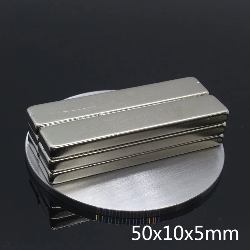 20 шт. 50x10x5 мм N35 супер сильный Блок кубом неодимовые магниты 50*10*5 Галлий