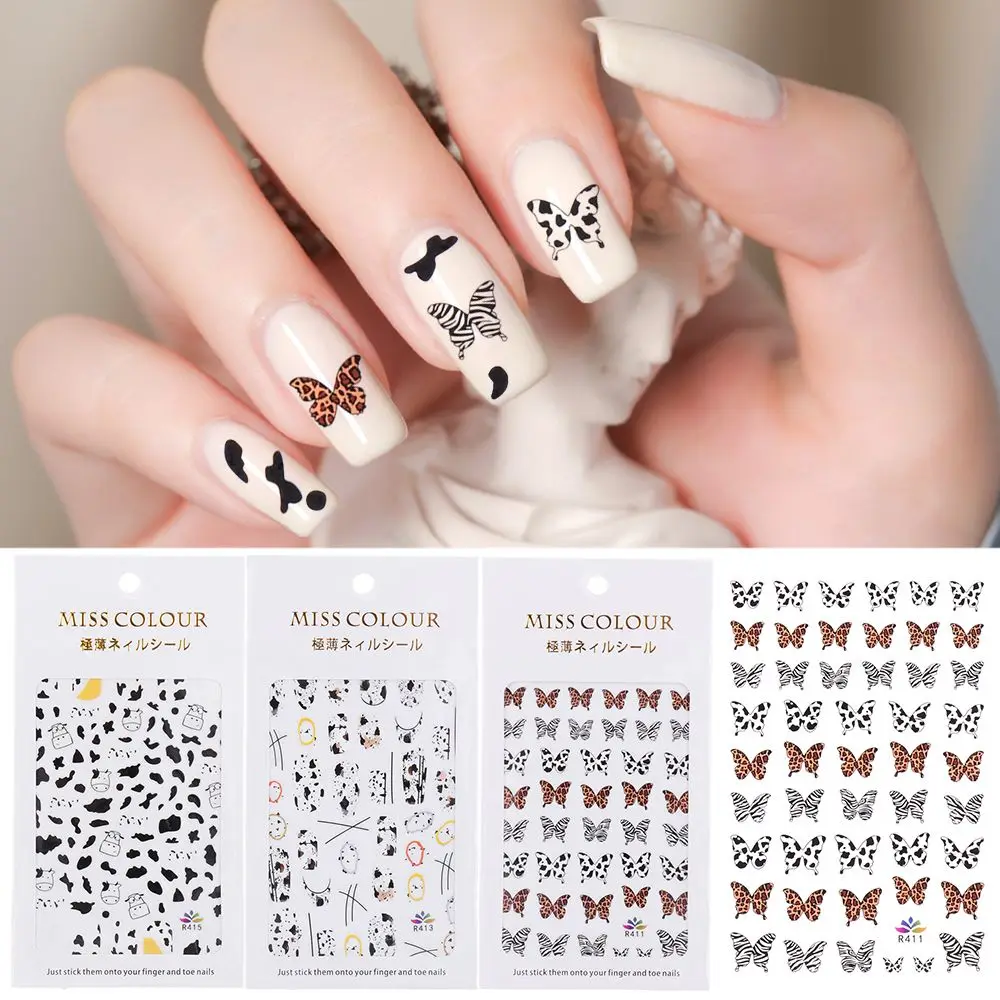 Women Decals Stylish 3D Manicure Tool Nail Art Decoration Cow Butterfly Pattern Nail Sticker Slider
Women Decals Stylish 3D Manicure Tool Nail Art Decoration Cow Butterfly Pattern Nail Sticker Slider